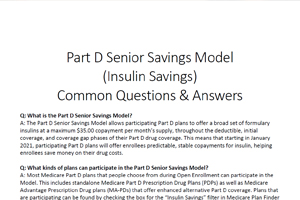 Part D Senior Savings Model FAQ PDF
